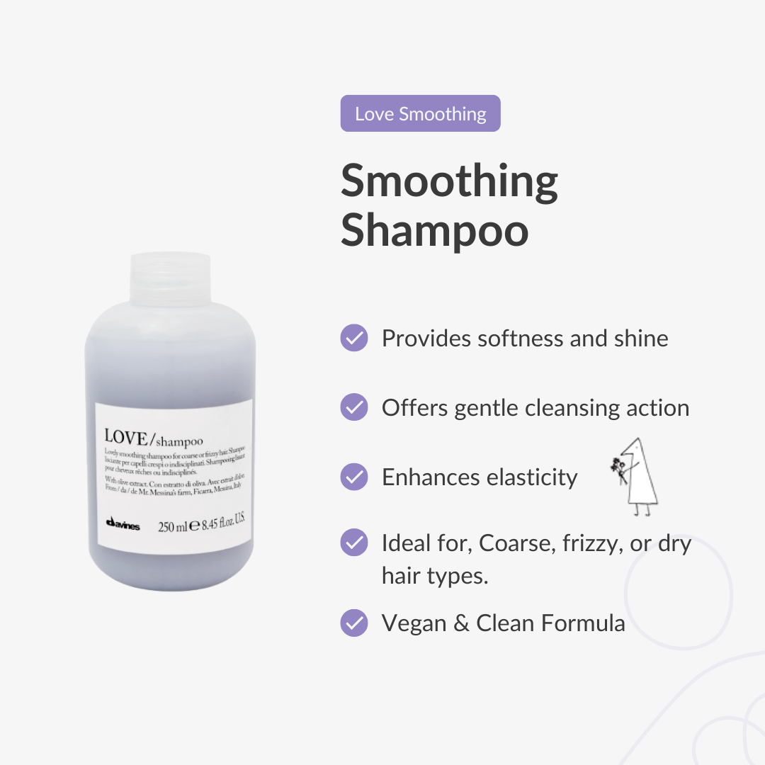 Davines Love Smoothing Shampoo – Anti-Frizz & Shine for All Hair Types